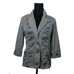 XCVI Brown rouched front cotton jacket Size Large